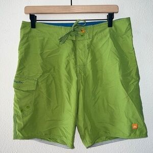Men's Quiksilver Green Board Shorts size 31 waist